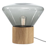 Large "Muffins" Oak Base Table Lamp by Lucie Koldova & Dan Yeffet