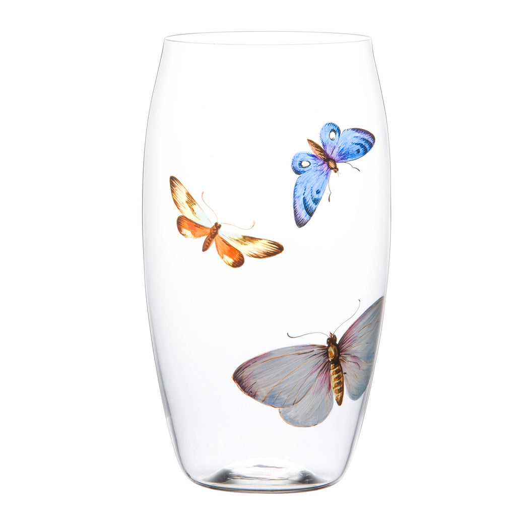 Butterflies Beer Can Glass Butterfly Iced Coffee Glass 