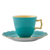 "Belvedere" Coffee Cup & Saucer Cobalt & 24K Gold