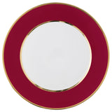 "Schubert" Charger in Light Blue & Narrow Gold Rim
