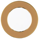 "Schubert" Charger in Terra Red & Narrow Gold Rim