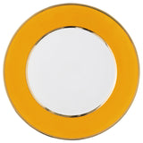 "Schubert" Charger in Light Blue & Narrow Gold Rim