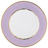 "Schubert" Charger in Light Blue & Narrow Gold Rim