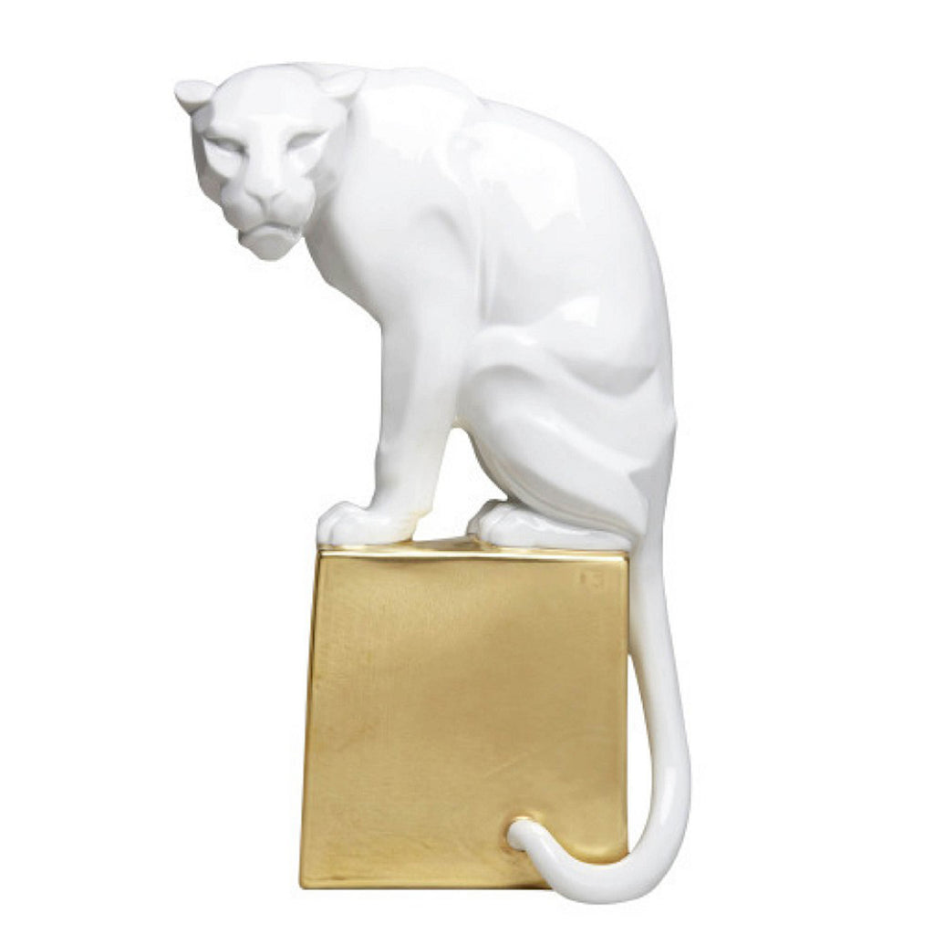 Sculpture of a Panther on Gold Base by Franz Barwig – Adeeni Design Galerie | Tierfiguren