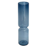 "Groove" Cylinder Large Vase in dark steel blue by Furthur Design