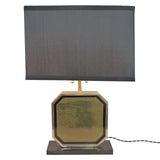 Etched Brass Table Lamp by George Mathias