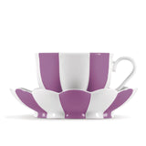 "Melon” Mocha Cup with Saucer by Josef Hoffmann Violet