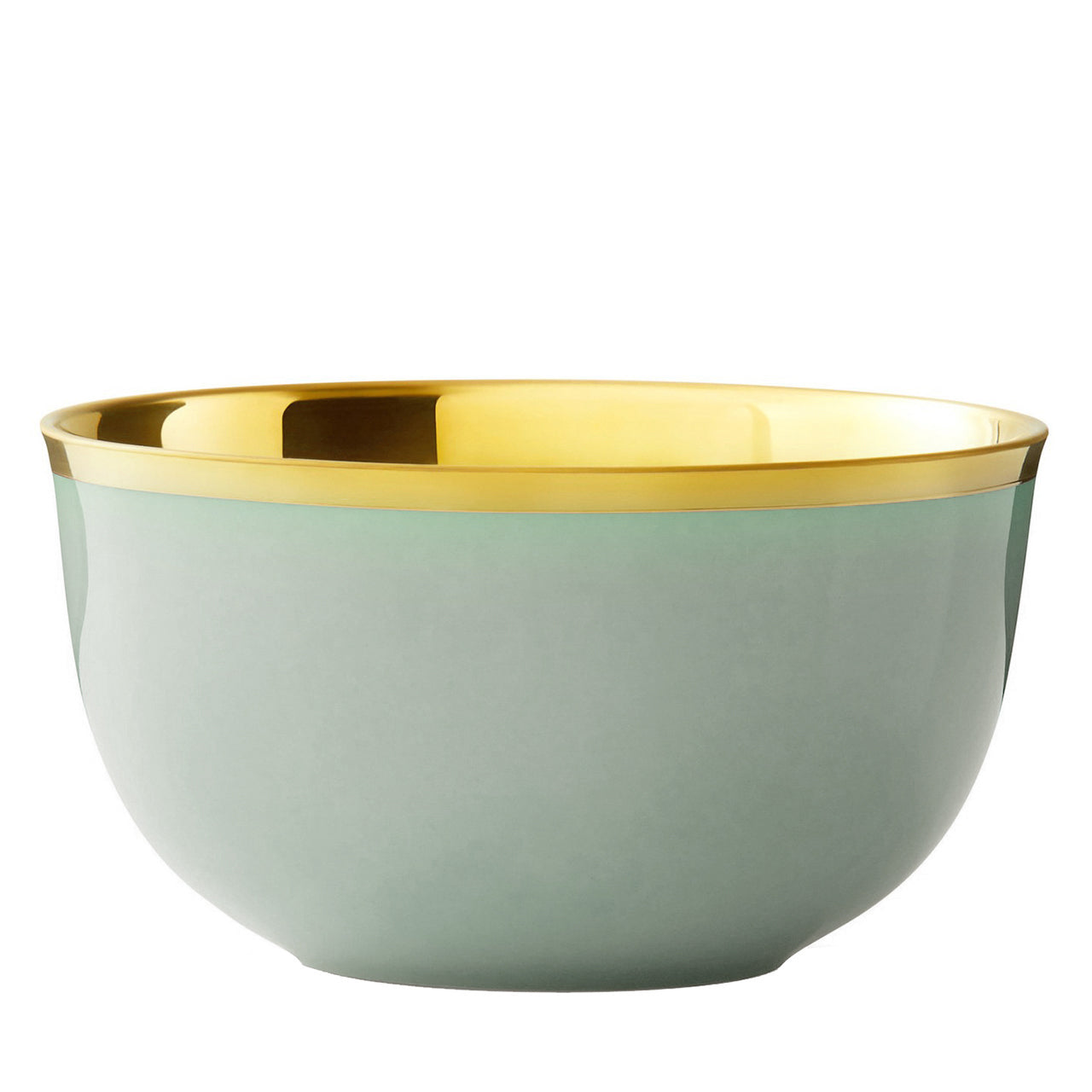 "Schubert" Champagne Bowl Forest Green Matte & Gold by Augarten