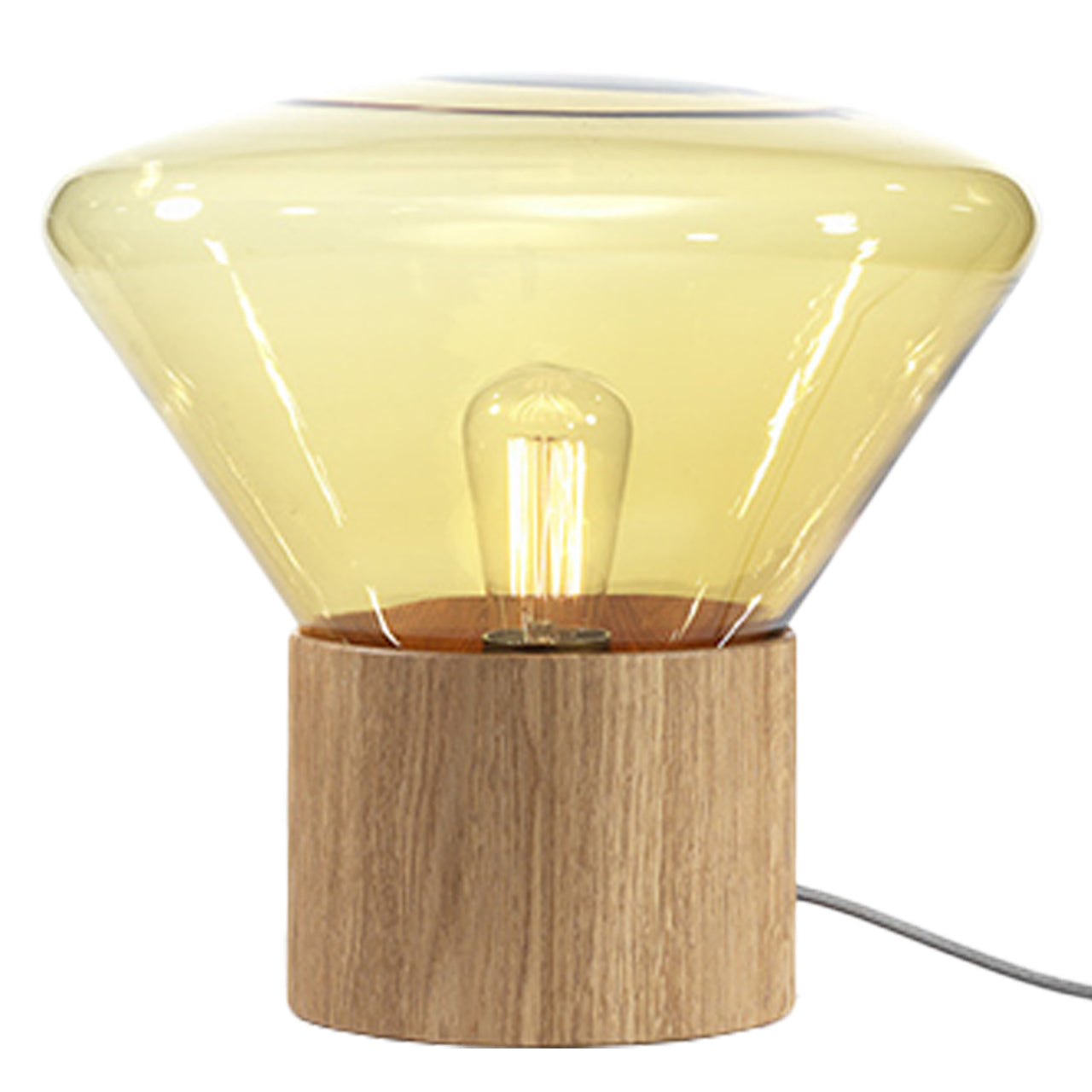 Mini "Muffins" Walnut Base Table Lamp by Lucie Koldova & Dan Yeffet