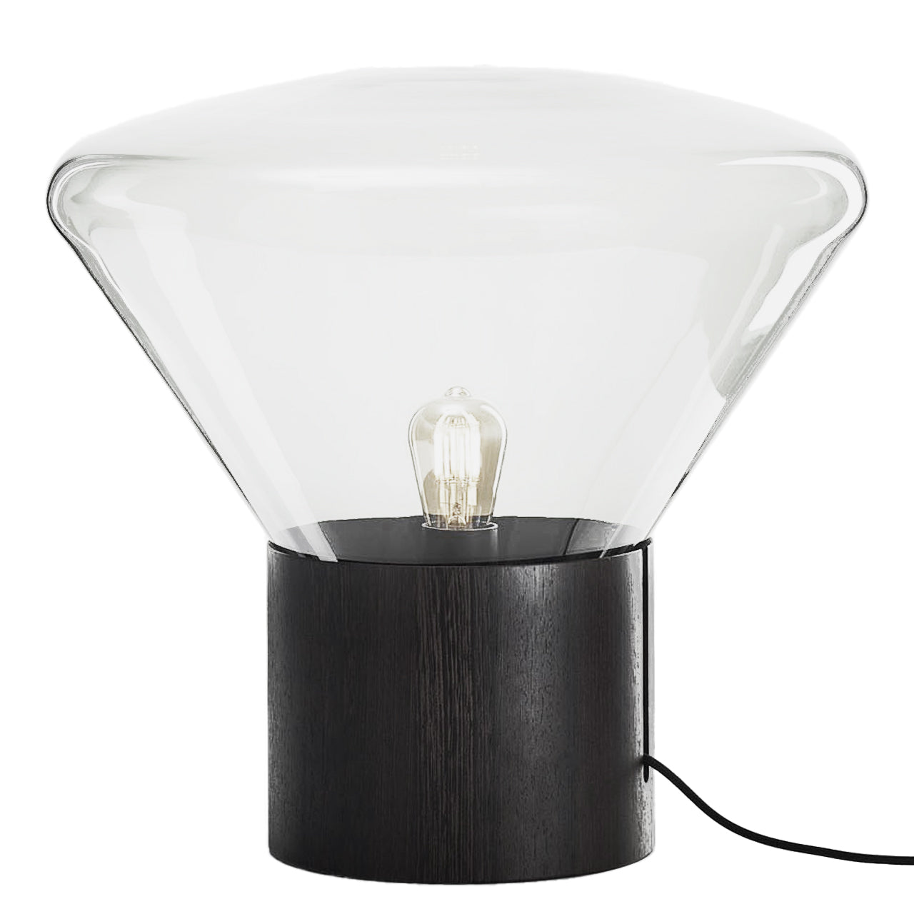 Medium "Muffins" Walnut Base Table Lamp by Lucie Koldova & Dan Yeffet