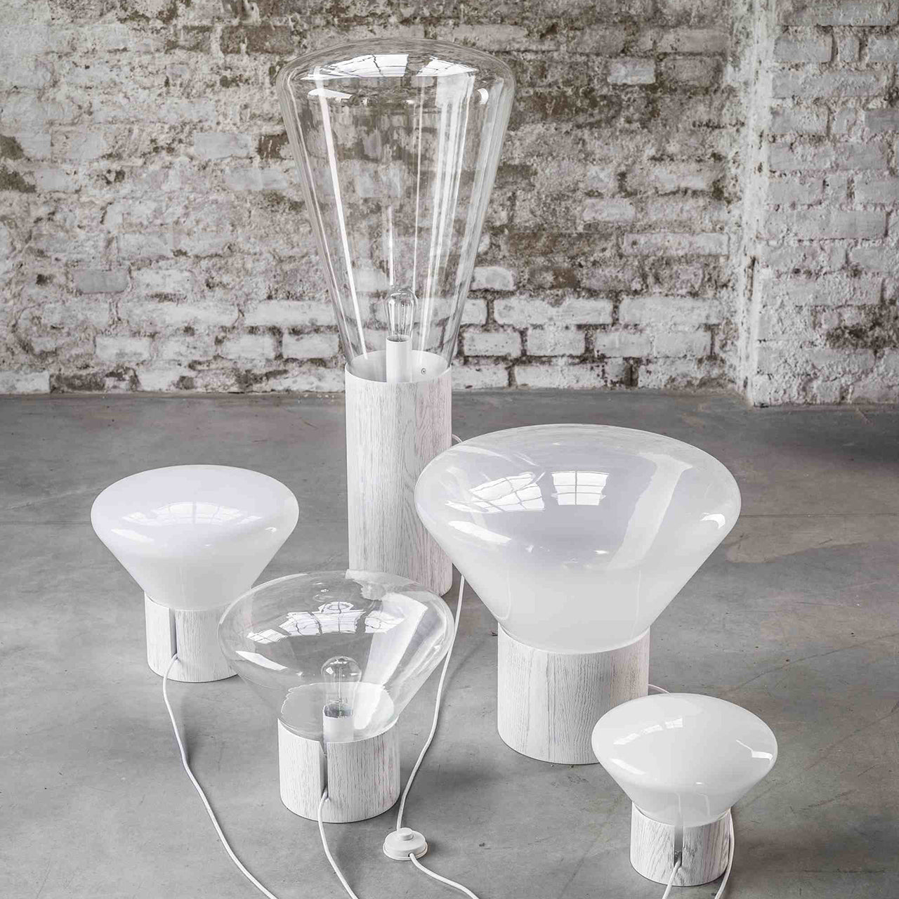 Medium "Muffins" Marble Base Table Lamp by Lucie Koldova & Dan Yeffet