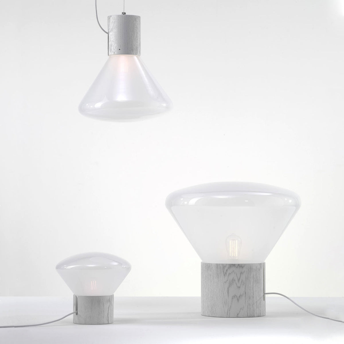 Medium "Muffins" Marble Base Table Lamp by Lucie Koldova & Dan Yeffet