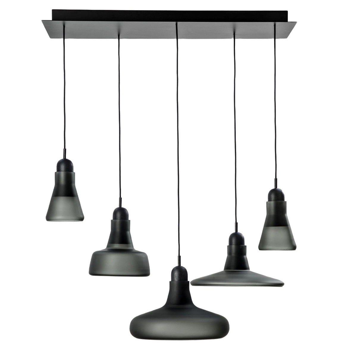 "Shadows" 1000 Chandelier in Walnut by Lucie Koldova & Dan Yeffet