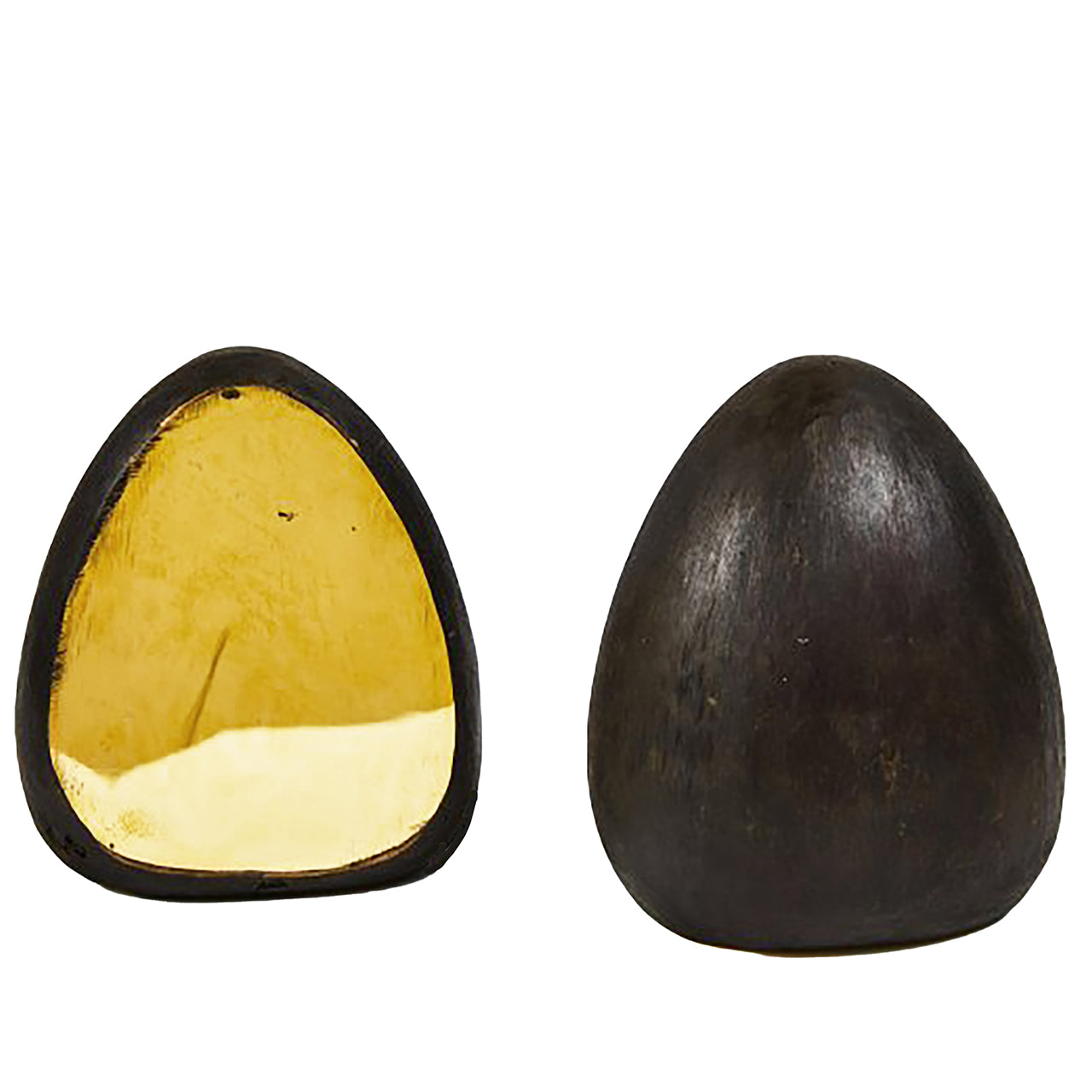 Pair of "Drop" Bookends #4636 in Patinated Brass by Carl Auböck