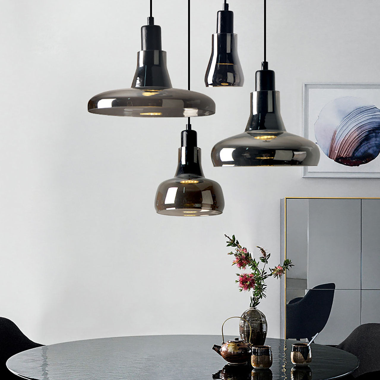 "Shadows" 1000 Chandelier in Walnut by Lucie Koldova & Dan Yeffet
