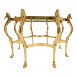 Brass "Cheval" Dining Table attributed to Maison Jansen