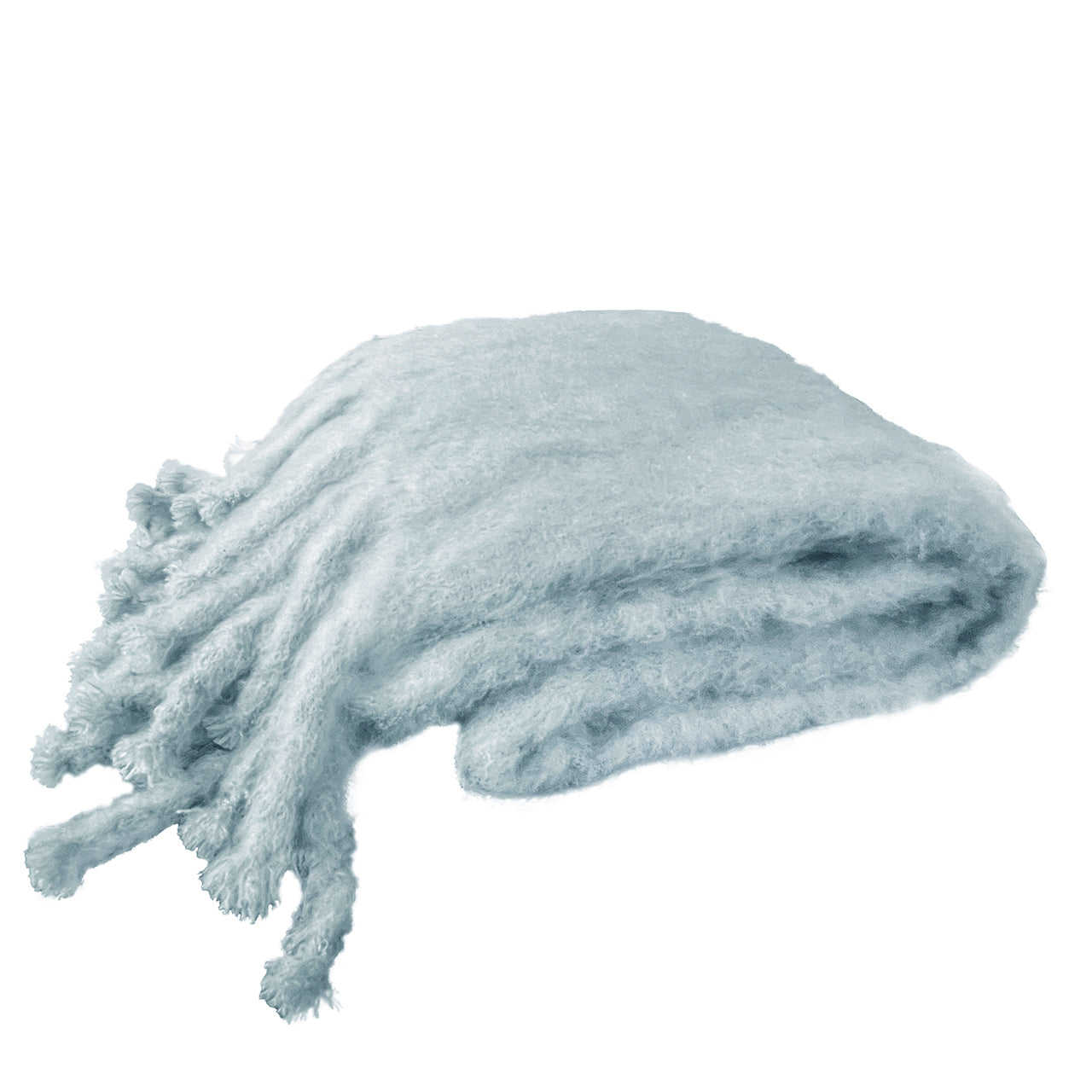 Mohair Queen Blanket with Large Tassel Fringe