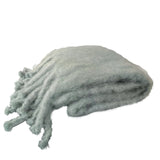Mohair Throw with Large Tassel Fringe