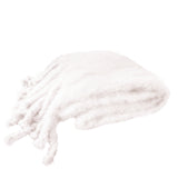 Mohair Queen Blanket with Large Tassel Fringe