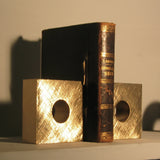 Pair of "Square" Bookends #4575 in Brass by Carl Auböck