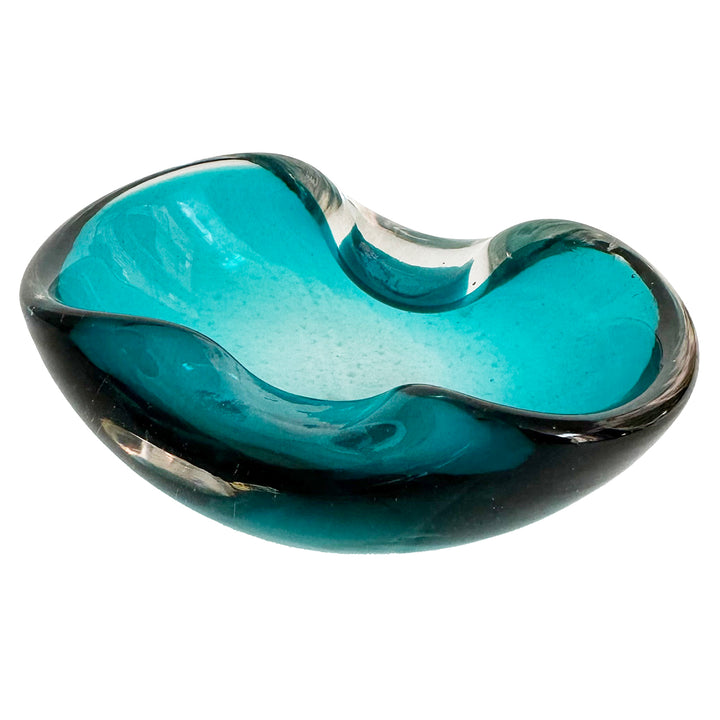 Teal Murano Glass Bowl