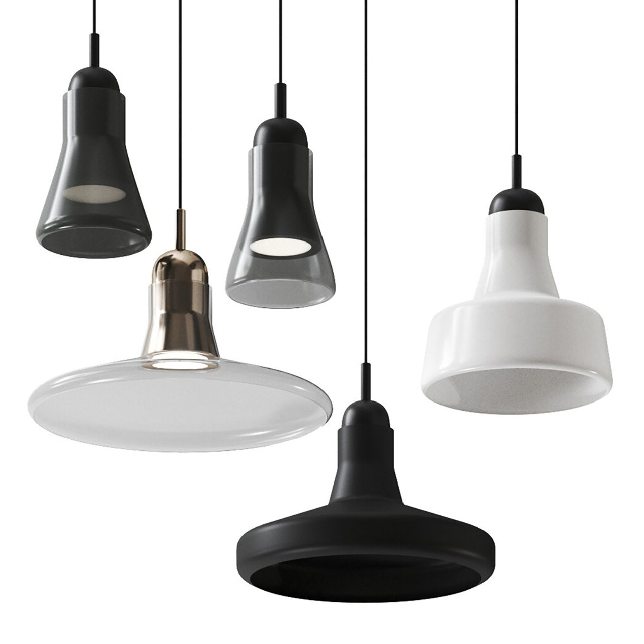 "Shadows" 1000 Chandelier in Walnut by Lucie Koldova & Dan Yeffet