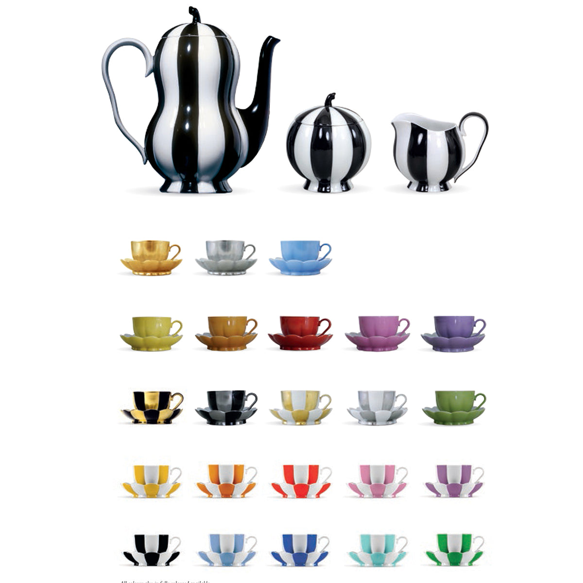 "Melon” Creamer by Josef Hoffmann Black