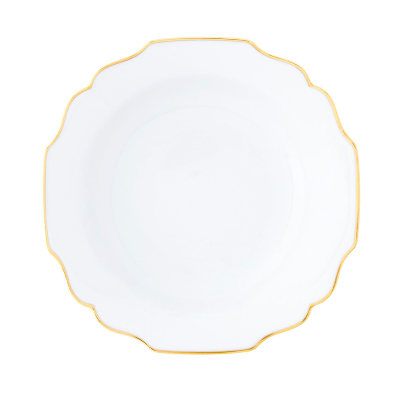 "Belvedere" Dessert / Salad Plate White with 24K Gold Rim