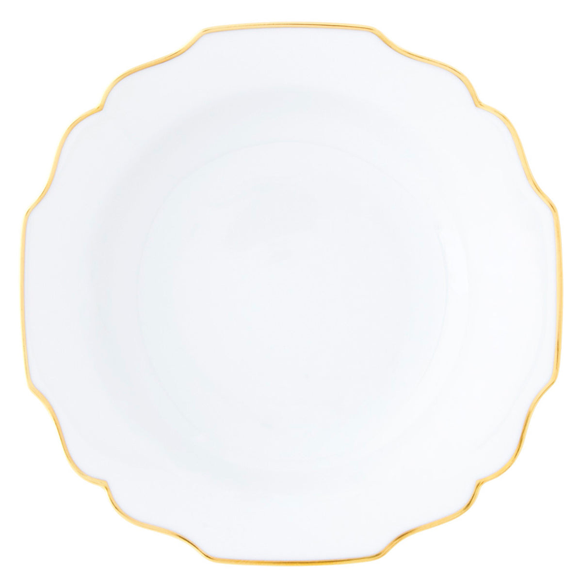 "Belvedere" Dinner Plate White with 24K Gold Rim