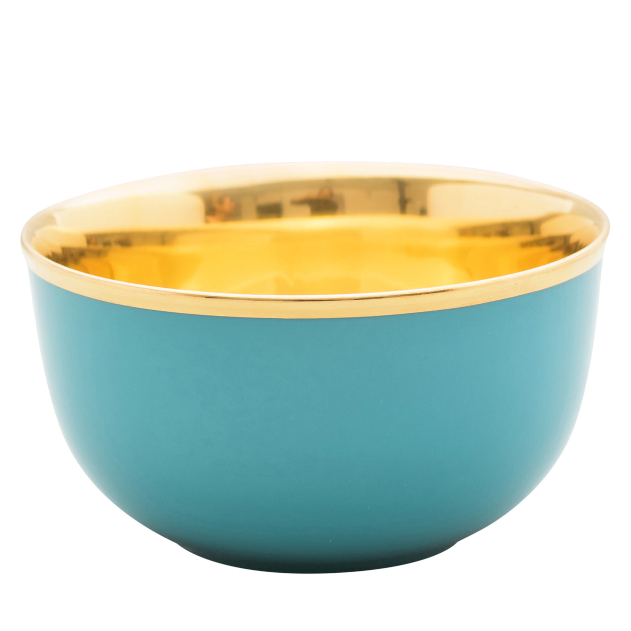 "Schubert" Champagne Bowl Forest Green Matte & Gold by Augarten