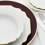 "Schubert" Charger in Chocolate & Narrow Gold Rim
