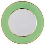 "Schubert" Charger in Yellow & Narrow Gold Rim
