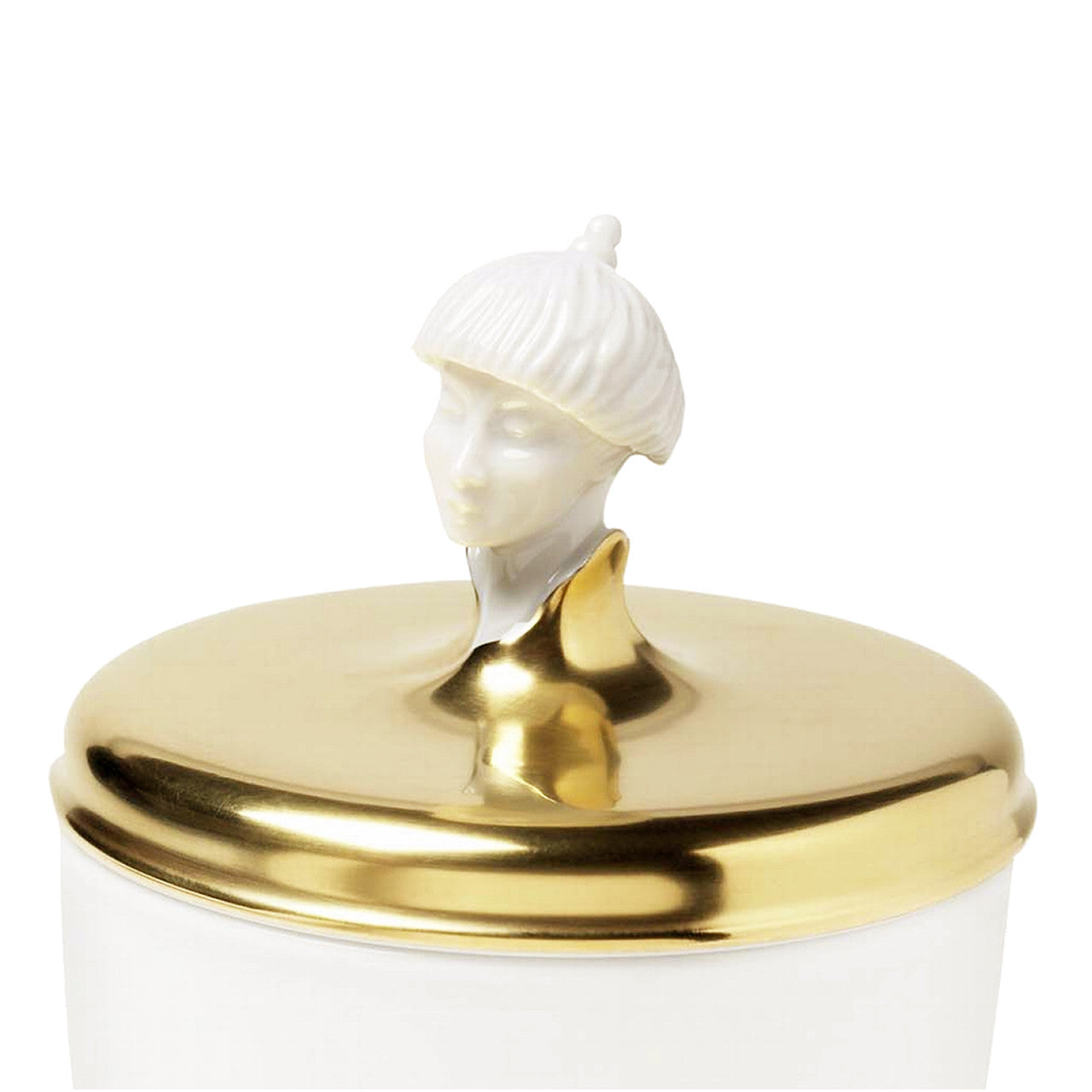 "Orient Malay" Biscuit Jar with 24K Gold Lid by Ena Rottenberg