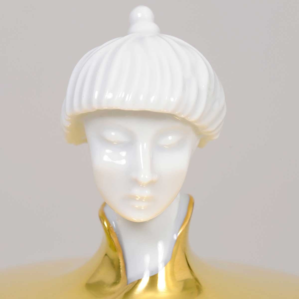 "Orient Malay" Sugar Bowl with 24K Gold Lid by Ena Rottenberg