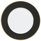 "Schubert" Charger in Chocolate & Narrow Gold Rim
