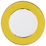 "Schubert" Charger in Pink & Narrow Gold Rim
