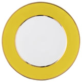 "Schubert" Charger in White & Narrow Gold Rim