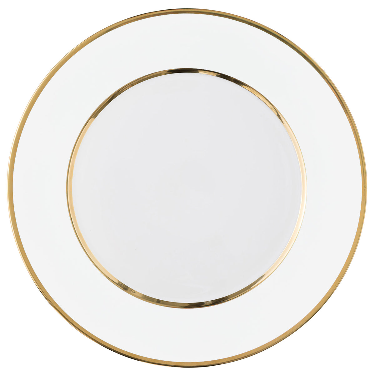 "Schubert" Charger in Turquoise & Narrow Gold Rim