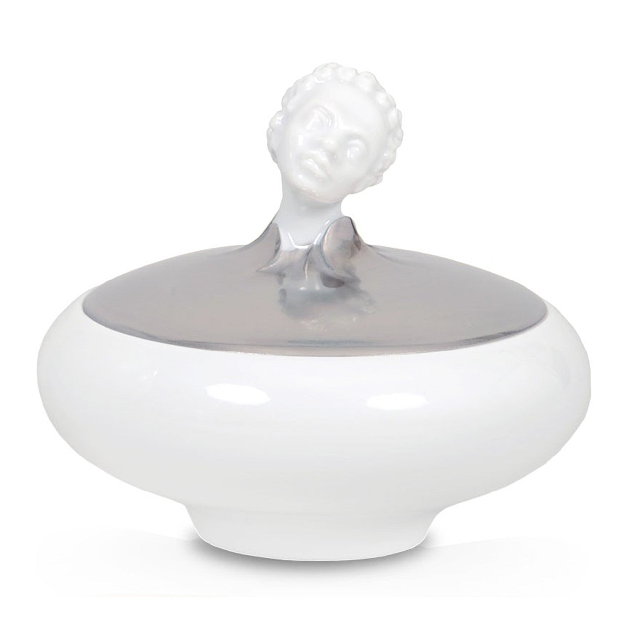 "Orient African" Sugar Bowl with Platinum Lid by Ena Rottenberg
