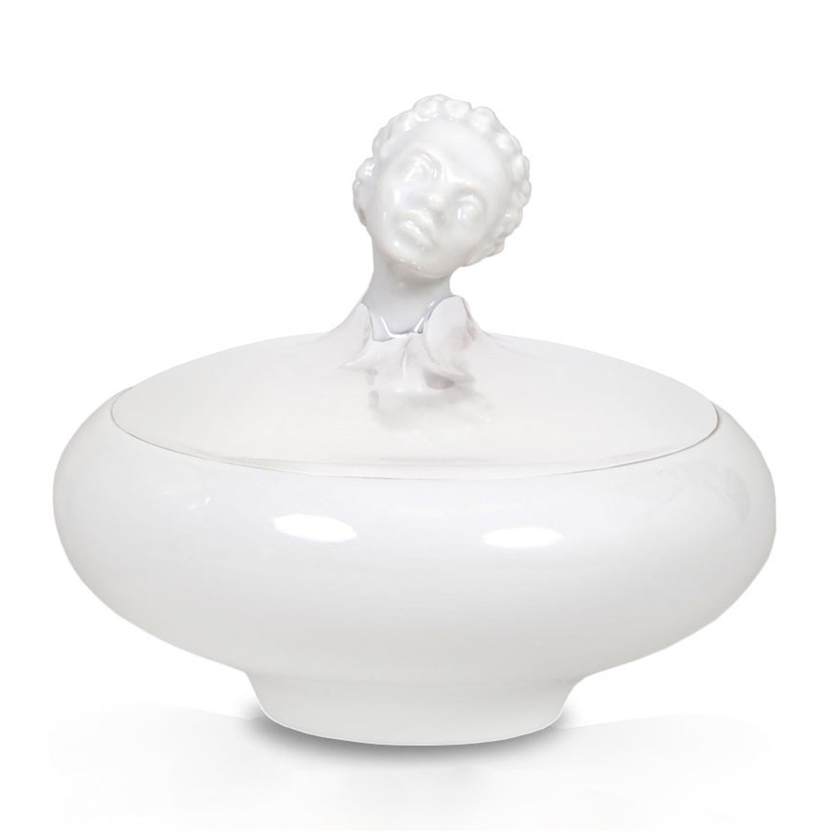 "Orient African" Sugar Bowl with Platinum Lid by Ena Rottenberg