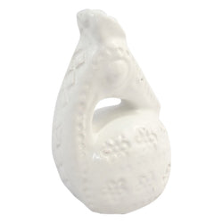 Rare White Ceramic Dinosaur Sculpture by Aldo Londi