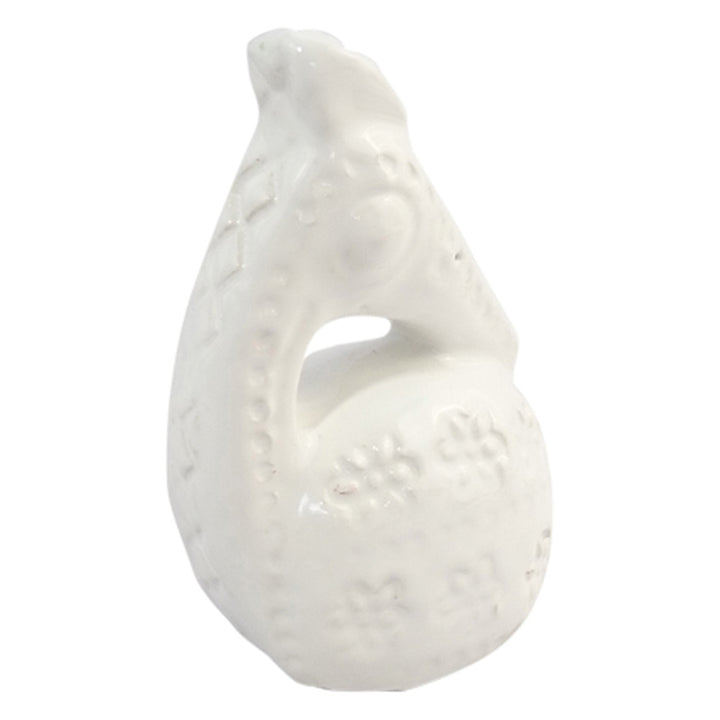Rare White Ceramic Dinosaur Sculpture by Aldo Londi
