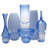 XL "Groove" Tapered Cylinder Vase in Light Blue by Furthur Design