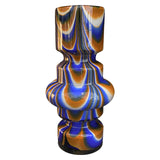 Blue and Rust Murano Glass Vase by Carlo Moretti