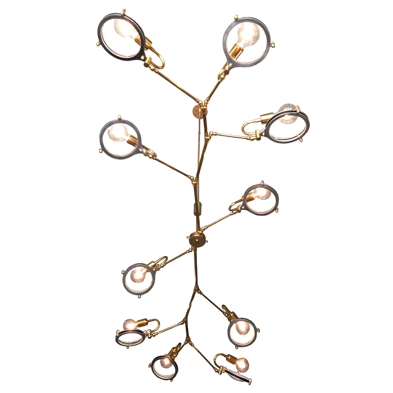 "Brachiated Lens" Chandelier by Neptune Glasswork