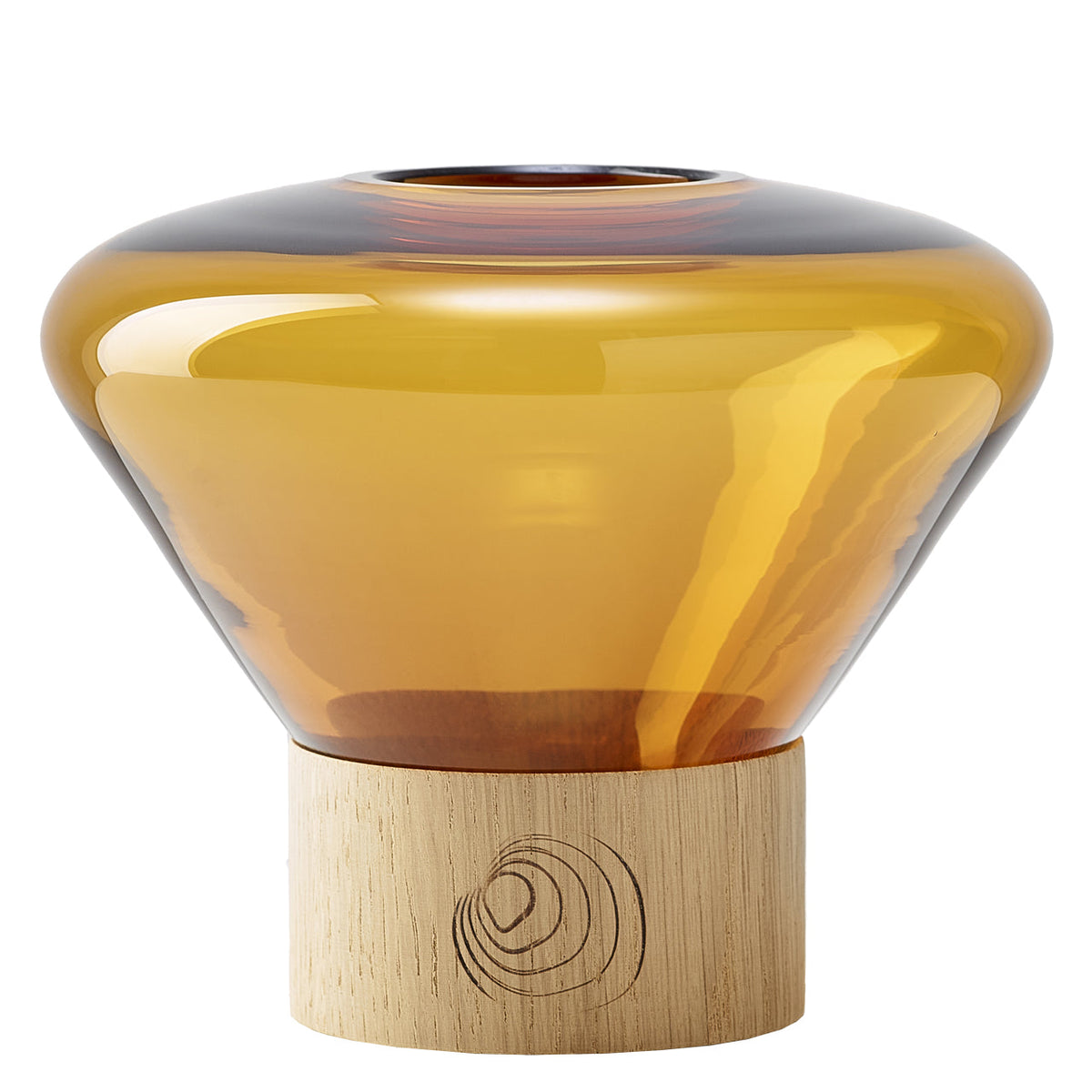 Pair of "Muffins" Candleholders with Walnut Base by Lucie Koldova & Dan Yeffet