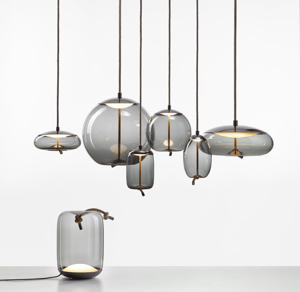 "Knot Cilindro" Table Lamp by Chiaramonte Marin