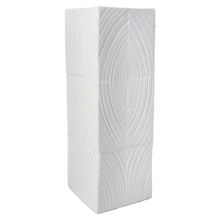Modernist Square White Bisque Vase by Martin Freyer