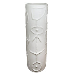 Matte White Modernist Vase by Cuno Fischer