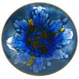 Vintage Blue Floral Enamel Plate